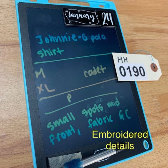 Johnnie-o Polo Shirt Mens XL Extra Large Cadet Blue Striped Stretch Cotton Golf - Picture 13 of 14